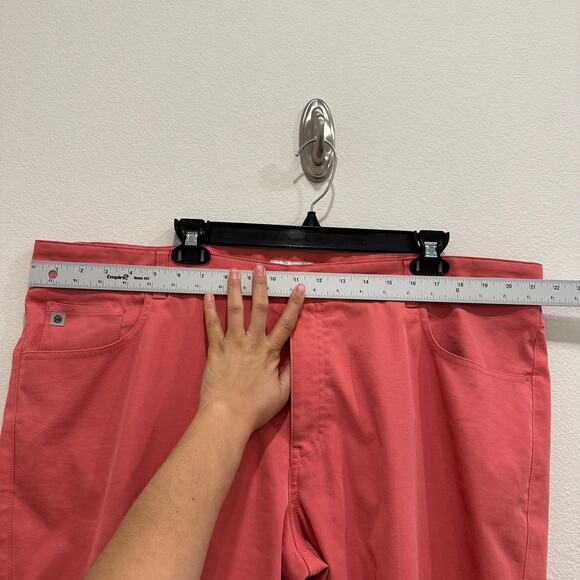 Peter Millar Men's eb66 Performance Golf Pants Size 42/30 Pink Salmon Comfort - Picture 7 of 9